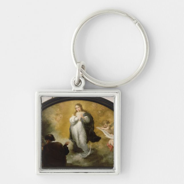 The Apparition of the Virgin, 1665 Keychain (Front)