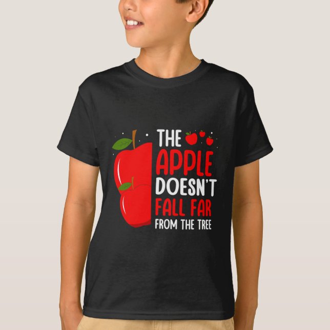 The Apple Doesn't Fall Far From The Tree Apple Pic T-Shirt (Front)