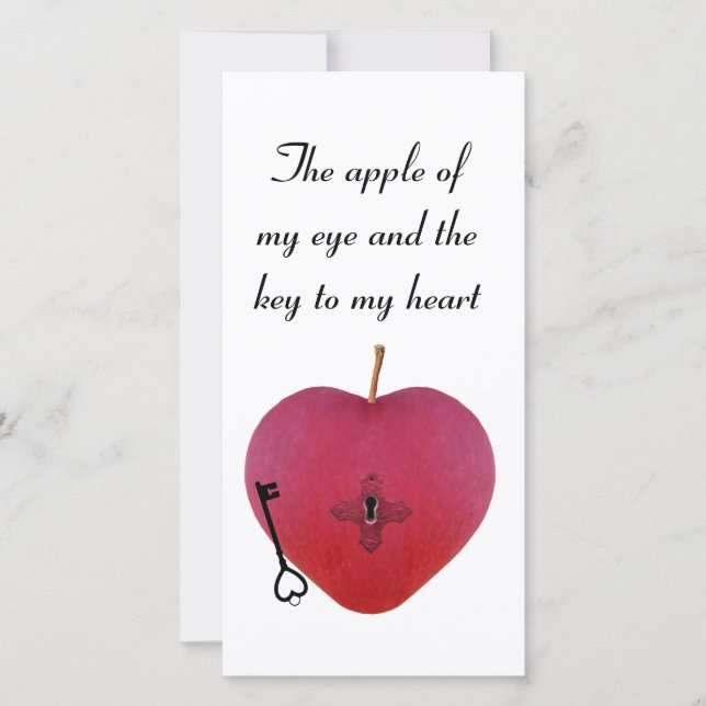 The apple of my eye and the key to my heart (Front)