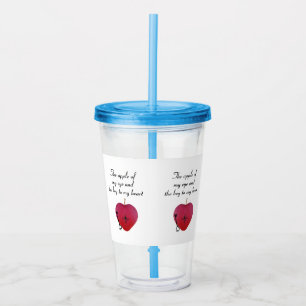 The apple of my eye and the key to my heart acrylic tumbler