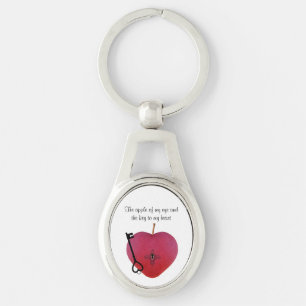 The apple of my eye and the key to my heart keychain