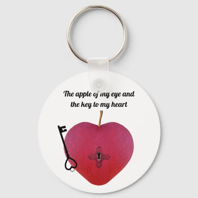 The apple of my eye and the key to my heart keychain (Front)