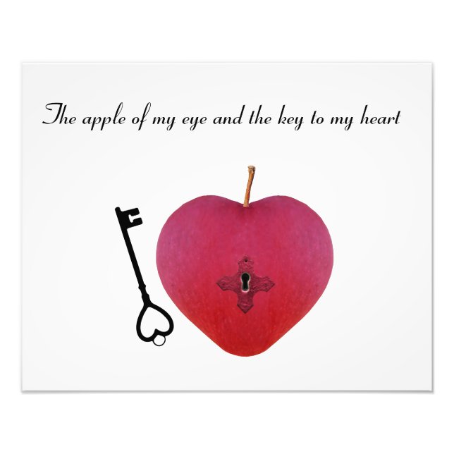 The apple of my eye and the key to my heart photo print (Front)