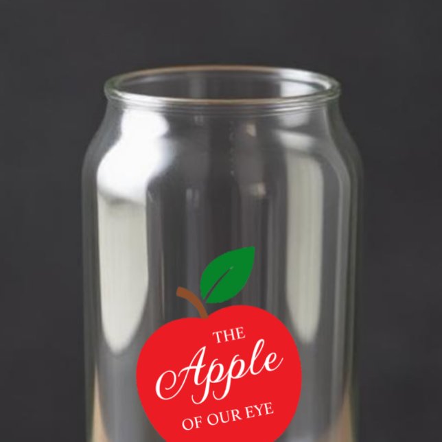 The Apple Of Our Eye Baby Shower Can Glass (Creator Uploaded)