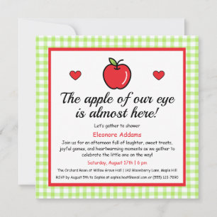 "The Apple of Our Eye" Baby Shower Invitation 