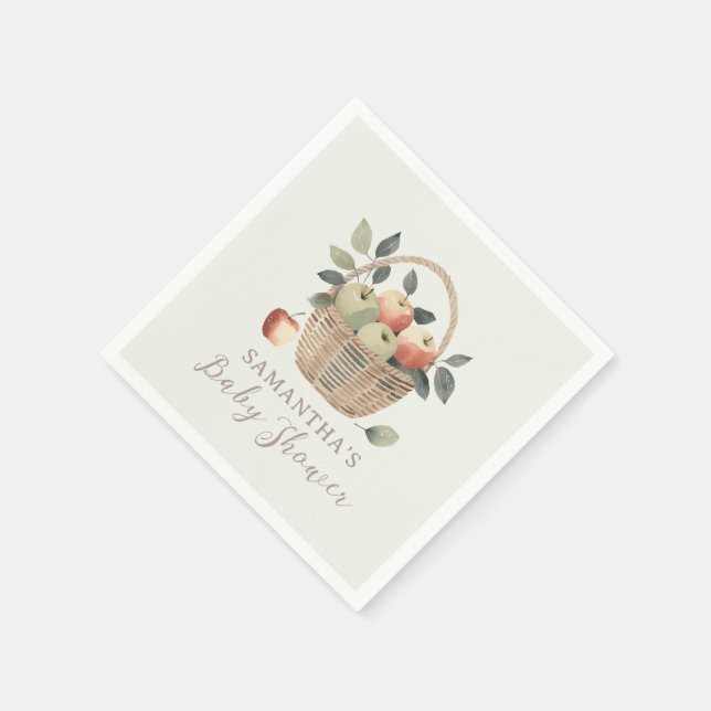 The Apple of Our Eye Baby Shower Napkin (Corner)