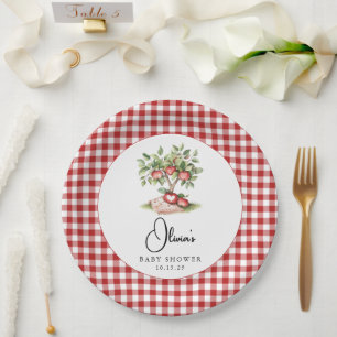The Apple of our Eye Baby Shower Paper Plate 