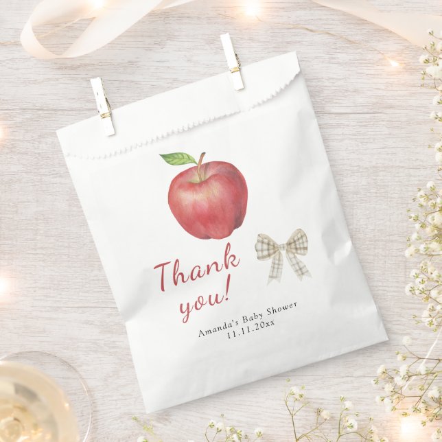 The Apple of our eye Baby shower Thank You  Favour Bag (Clipped)