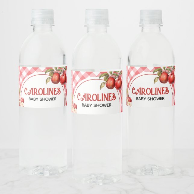 The Apple of Our Eye Baby Shower Water Bottle Label (Bottles)