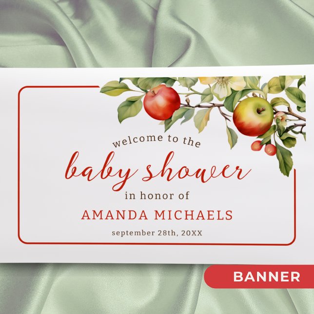 The Apple of Our Eye Baby Shower Welcome Banner (Creator Uploaded)