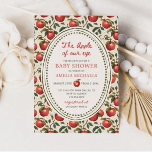 The Apple of our eye Fall Baby Shower Invitation