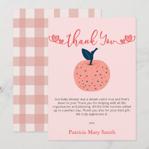 The Apple of our Eye Fall Baby Shower  Thank You Card
