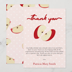 The Apple of our Eye Fall Baby Shower  Thank You Card