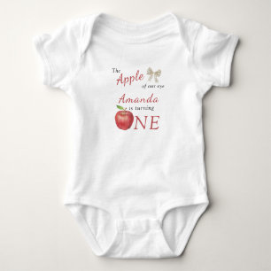 The Apple of our eye Kids Birthday Party Baby Bodysuit