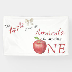 The Apple of our eye Kids Birthday Party Banner