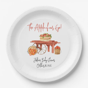 The Apple of our Eye Personalized Baby Shower Paper Plate