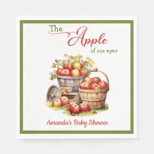 The Apple of Our Eyes Fall Harvest Baby Shower Napkin