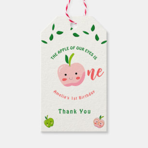 The Apple of Our Eyes first birthday Gift Tags