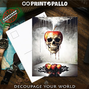 The Apple of Sin with skull  Postcard