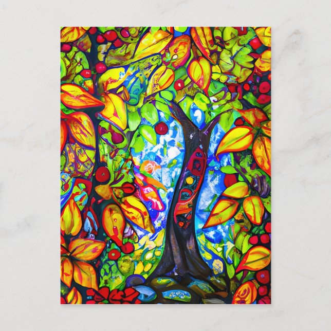 The Apple Tree Surreal Digital Art   Postcard (Front)