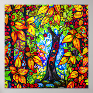 The Apple Tree Surreal Digital Art Poster