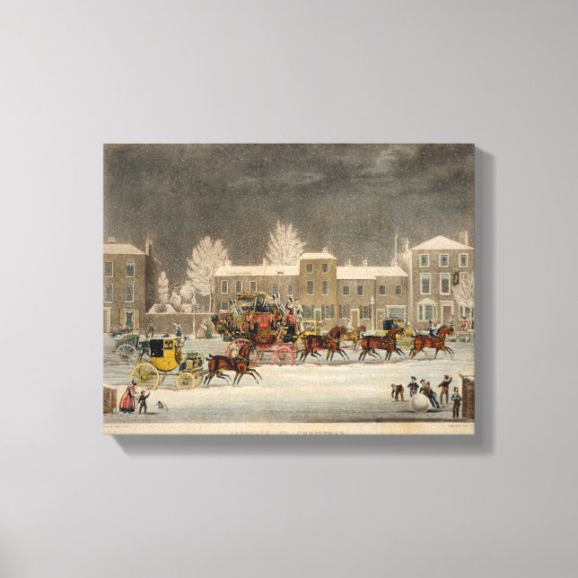 The Approach to Christmas, engraved by George Hunt Canvas Print (Front)