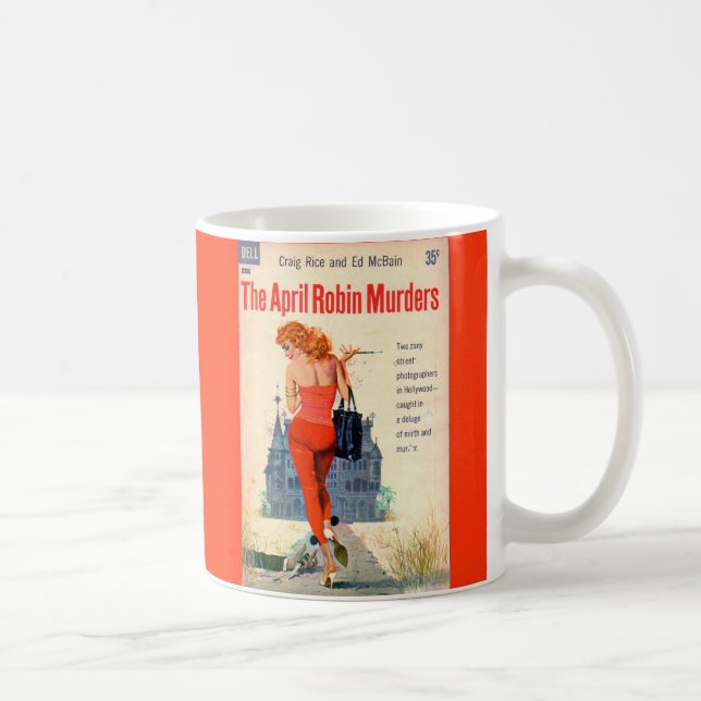The April Robin Murders pulp novel cover Coffee Mug (Right)