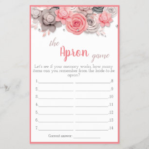 The Apron Bridal Shower Game Card