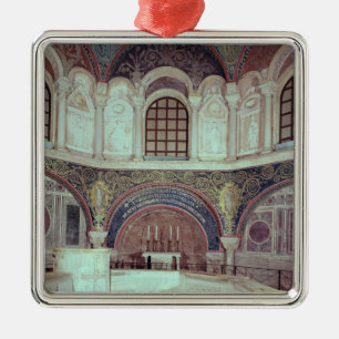 The apse with the baptismal font metal ornament