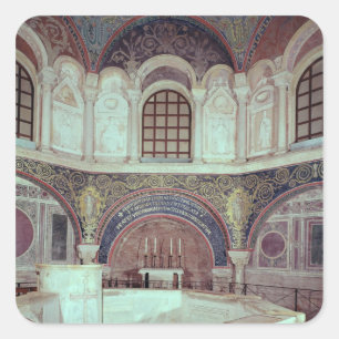 The apse with the baptismal font square sticker