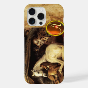 THE ARAB TENT WITH HORSE Orange Agate Gem Monogram iPhone 15 Pro Max Case