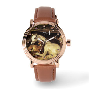 THE ARAB TENT WITH HORSES ,OTHER ANIMALS Monogram Watch