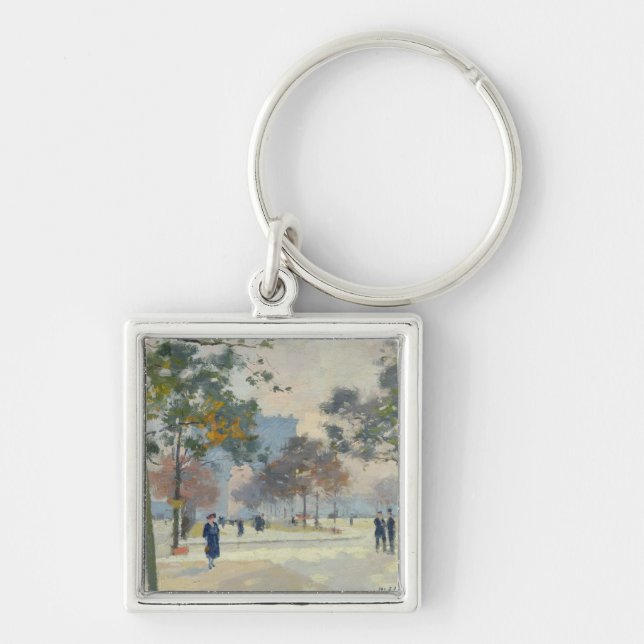 The Arc de Triomphe in Autumn, Paris Keychain (Front)