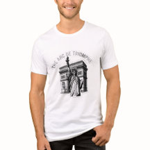 The Arc de Triomphe Meets Liberty - Black & White