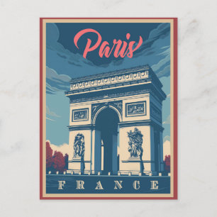 The Arc de Triomphe Vintage Postcard