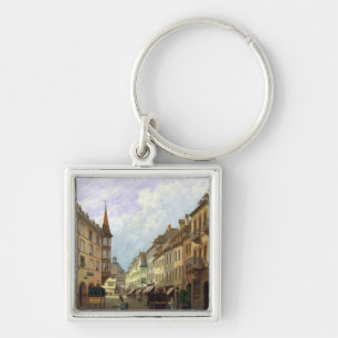 The Arcades, Grand Rue, Colmar, 1876 Keychain