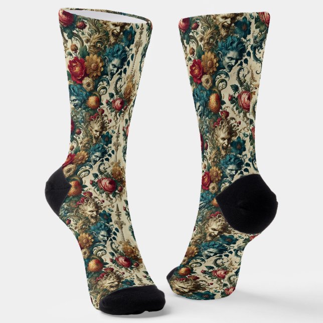 The Arcane Anarchy – Gothic Victorian Tapestry Socks (Angled)