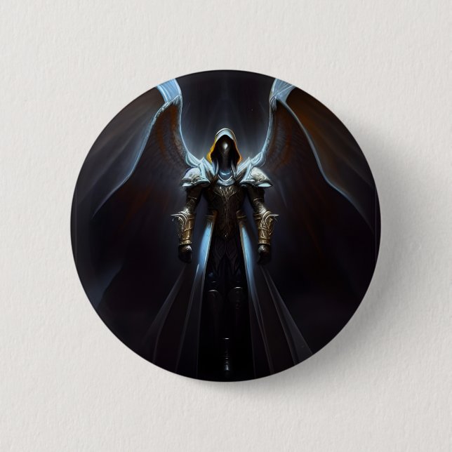 The Arch Angel Uriel 2 Inch Round Button (Front)