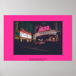 The Arch, downtown Reno, Nevada Poster