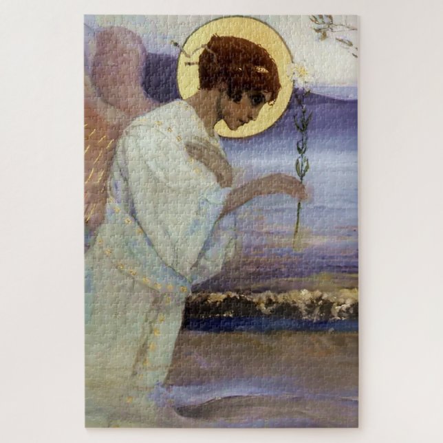“The Archangel Gabriel ” by Mikhail Nesterov Jigsaw Puzzle (Vertical)