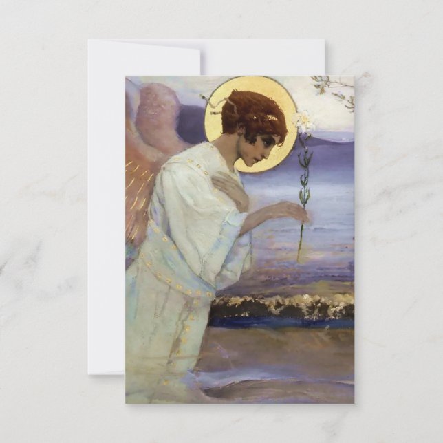 “The Archangel Gabriel ” by Mikhail Nesterov Thank You Card (Front)