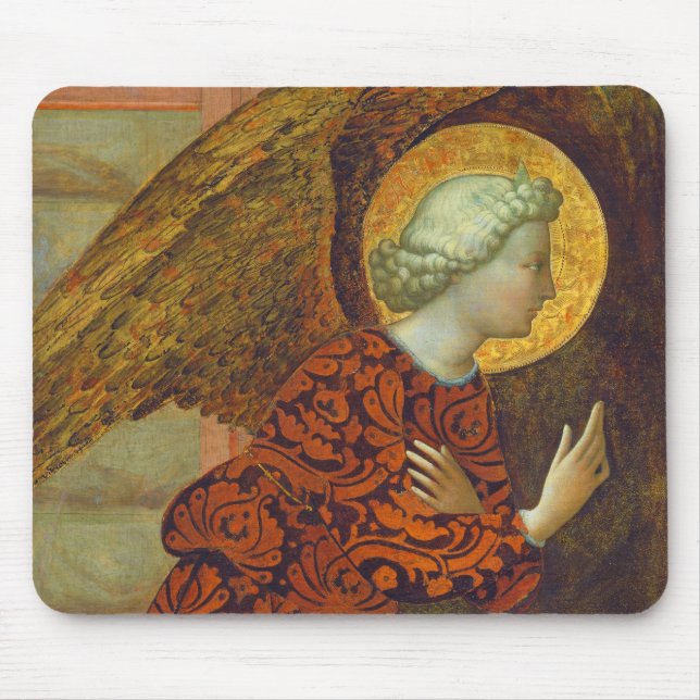 The Archangel Gabriel, c. 1430 (tempera on panel) Mouse Pad (Front)