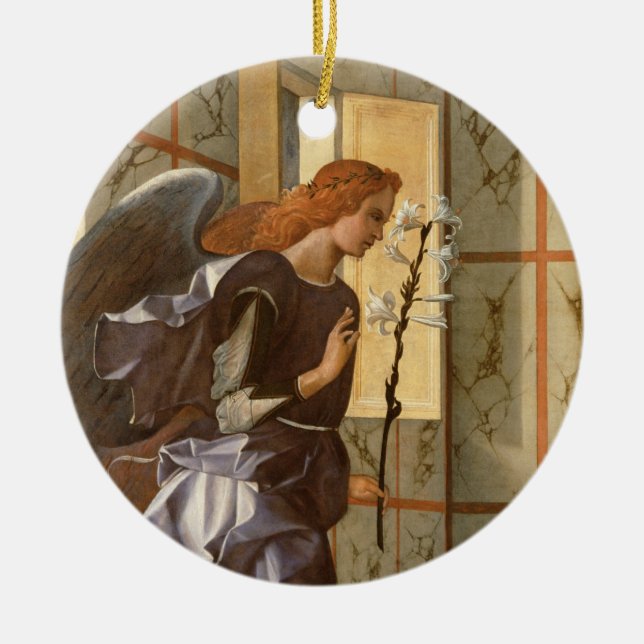 The Archangel Gabriel, from The Annunciation dipty Ceramic Ornament (Front)