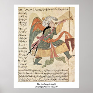 The Archangel Israfil By Iraqi Painter In 1280 Poster