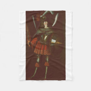 The Archangel Michael by Francisco de Zurbarán Fleece Blanket
