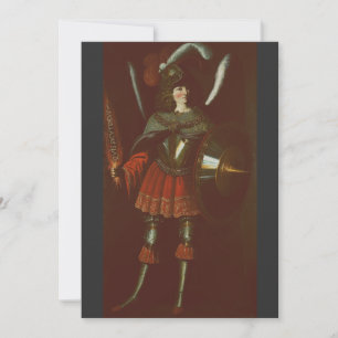 The Archangel Michael by Francisco de Zurbarán Holiday Card