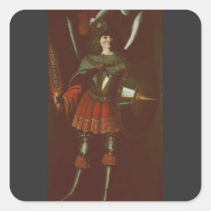 The Archangel Michael by Francisco de Zurbarán Square Sticker