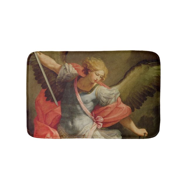The Archangel Michael defeating Satan Bath Mat (Front)