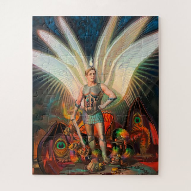 The Archangel Michael Defeats the Dragon Jigsaw Puzzle (Vertical)