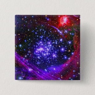 The Arches star cluster deep inside the hub 2 Inch Square Button